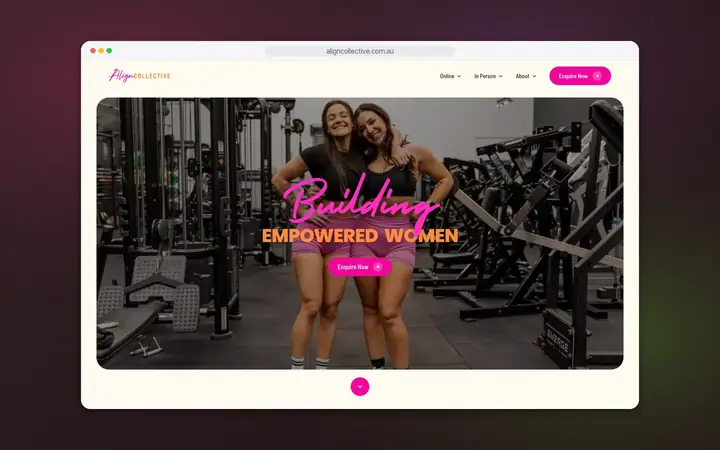 Align Collective website, built by Delve Digital