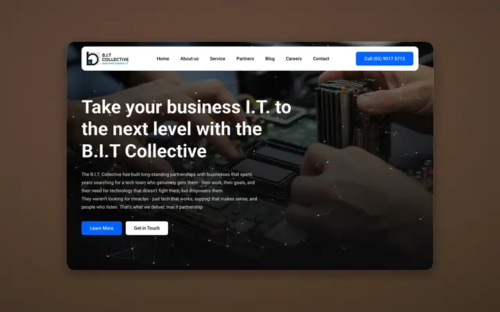 Bit Collective website, built by Delve Digital