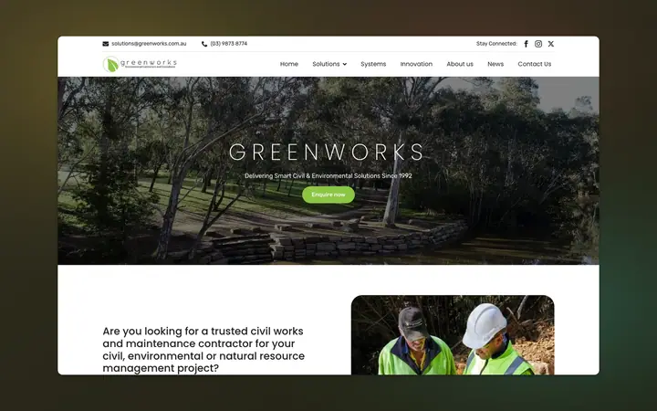 Greenworks website, built by Delve Digital