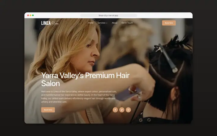 Linea OTYV website, built by Delve Digital