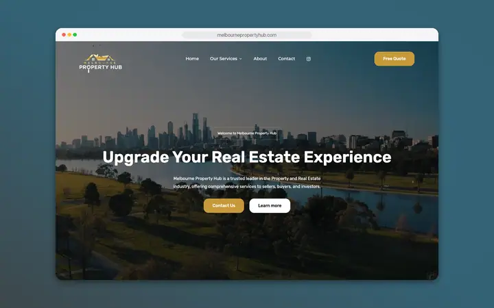 Melbourne Property Hub website, built by Delve Digital