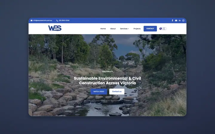 Woods Environmental website, built by Delve Digital