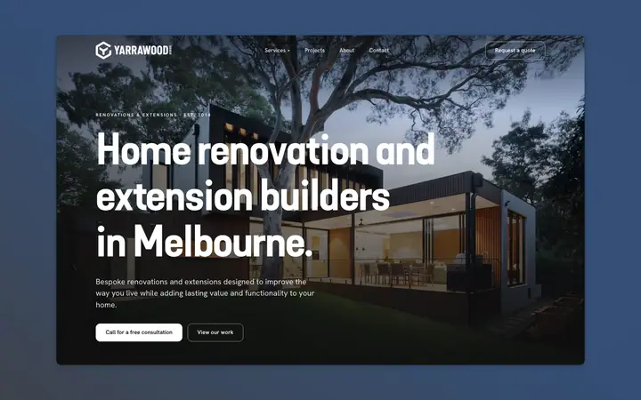 Yarrawood website, built by Delve Digital