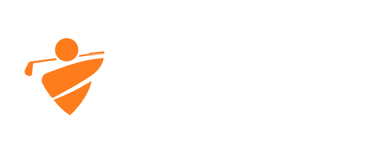 golf studio world logo a white